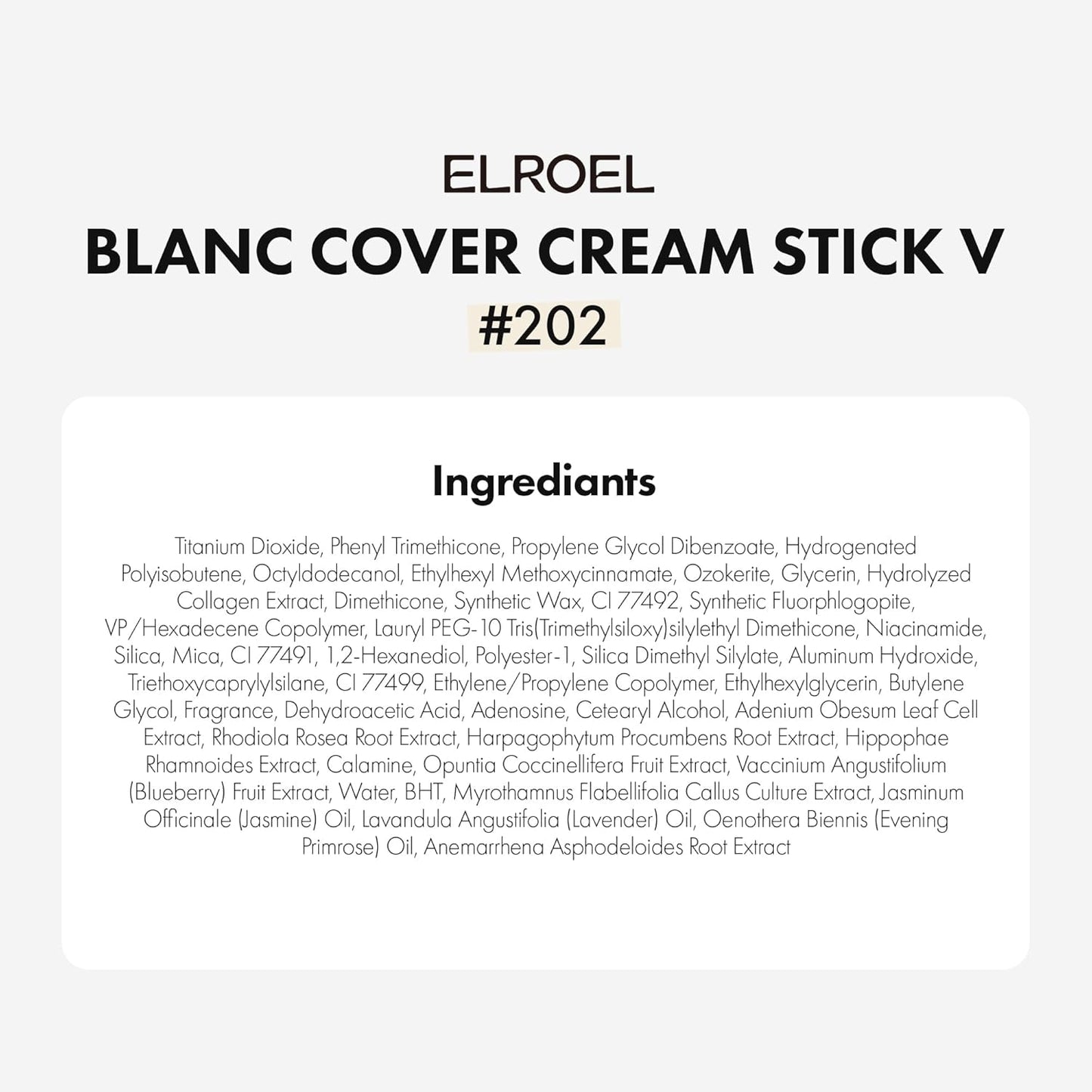 Blanc Cover Cream Stick V White - Korean Color-Changing Foundation Stick with Volufiline - Medium to Full Coverage Dewy Finish Base Makeup - Dual-Ended with Detachable Brush (202 Natural)