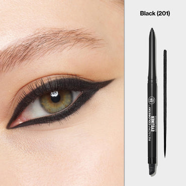 Colorstay Pencil Waterproof Eyeliner, Smudge-Proof, Eye Makeup with Built-In Sharpener, 201 Black, 0.01 Oz