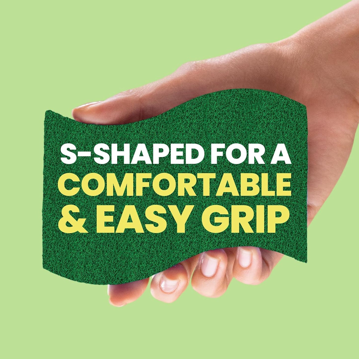 Heavy Duty Scrub Sponge, 9 Kitchen Sponges Designed for Tough Messes in the Kitchen That Last 3X Longer*, Best for Cast Iron Skillets and Outdoor Grills, Flexible, Durable, and Strong