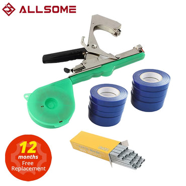 Tying Machine Plant Garden Plant Tapetool Tapener +10 Rolls Tape Set for Vegetable Grape Tomato Cucumber Pepper Flower