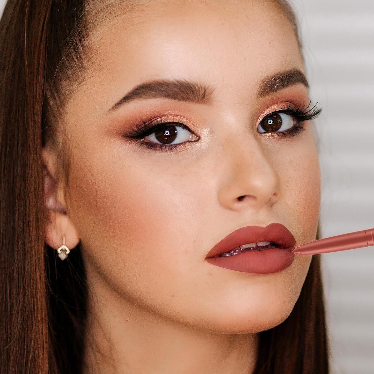 6 Matte Lipstick with 6 Lipliners Durable Makeup Set,Long-Lasting Non-Stick Cup Not Fade Waterproof Pigmented Velvet Lipgloss Kit Beauty Cosmetics Makeup Gift for Girls (#A)