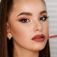 6 Matte Lipstick with 6 Lipliners Durable Makeup Set,Long-Lasting Non-Stick Cup Not Fade Waterproof Pigmented Velvet Lipgloss Kit Beauty Cosmetics Makeup Gift for Girls (#A)