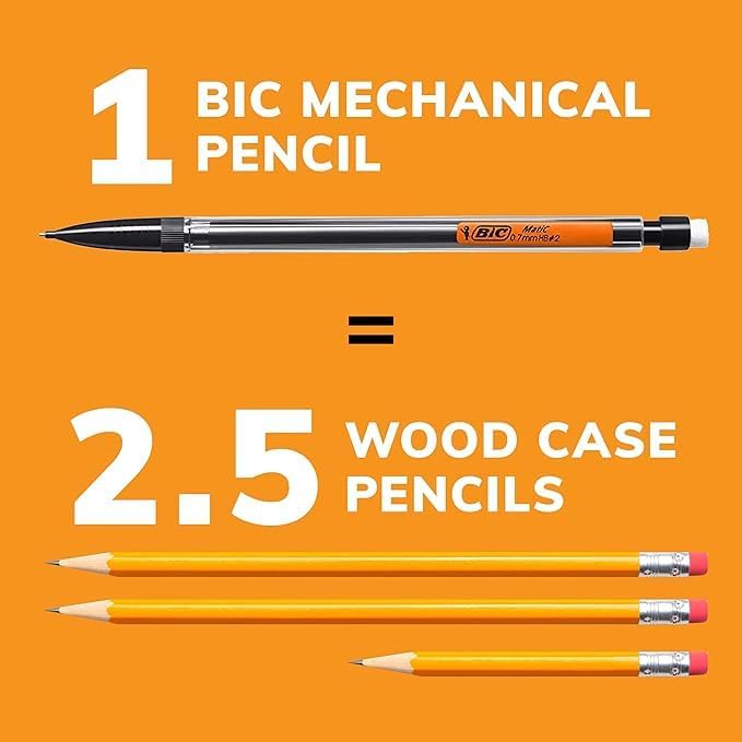 Xtra Smooth Mechanical Pencil with 0.7 Mm Medium Point, Refillable and Retractable, 40-Count Pack