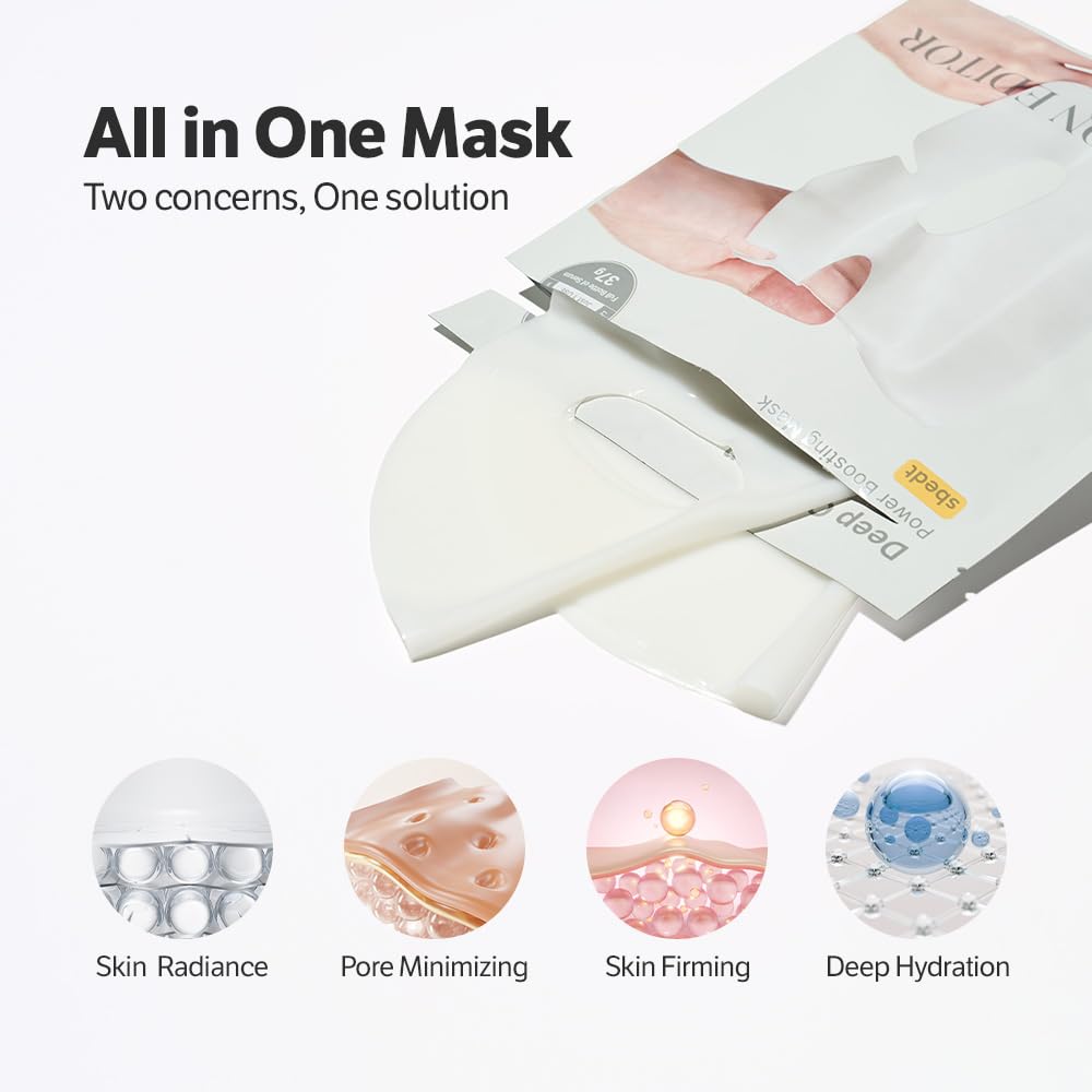 Deep Collagen Overnight Mask 37Gx4Ea | Original Hydrating Collagen Face Mask | Real Collagen 2,160,000PPB for Elasticity |Tiktok Trend Items Korean Skin Care