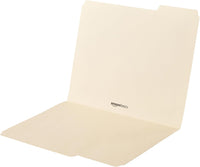 File Folders with Tabs for Filing, 1/3-Cut Tab, Assorted Positions, 8.5X11 Inches, Letter Size, Manila, Pack of 100