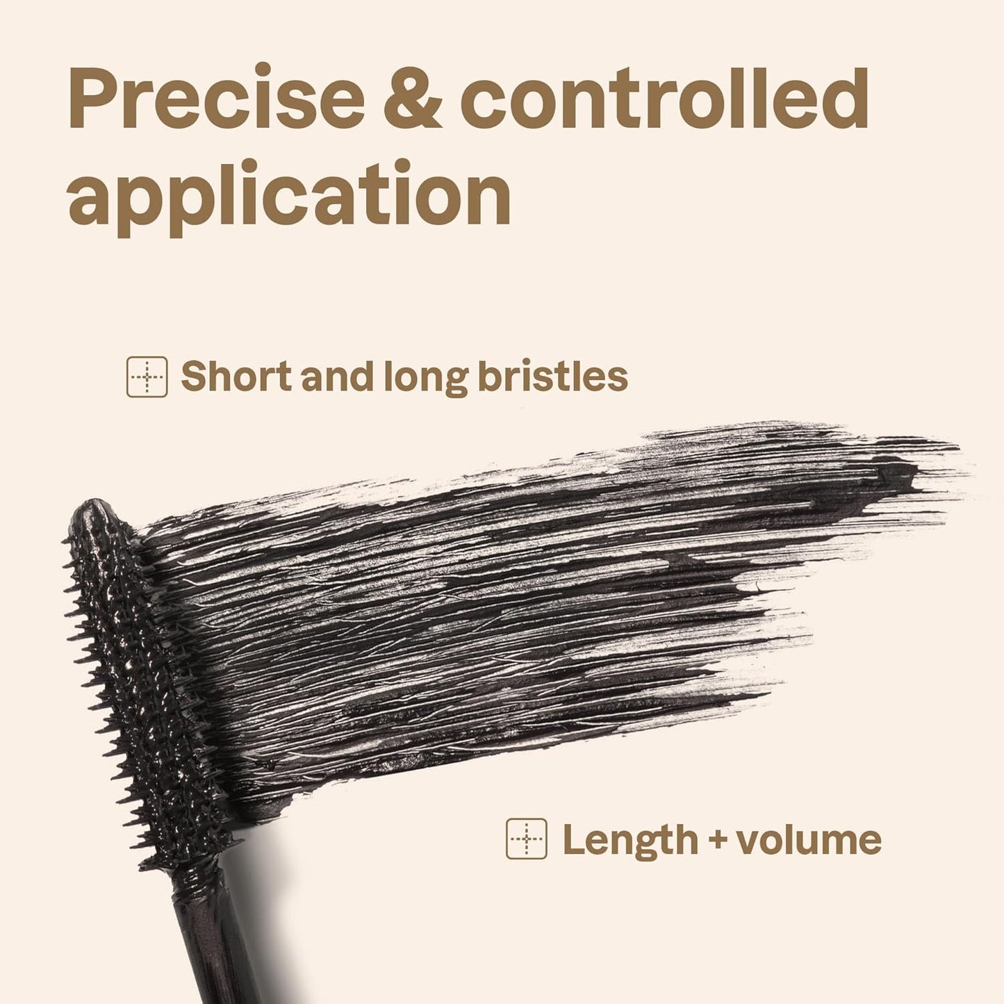 Oceanly Serum Infused Mascara, EWG Verified, Eye Lash Serum, Length + Volume, Vegan Beauty and Makeup, Black, 0.24 Oz