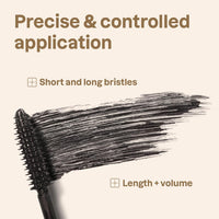 Oceanly Serum Infused Mascara, EWG Verified, Eye Lash Serum, Length + Volume, Vegan Beauty and Makeup, Black, 0.24 Oz