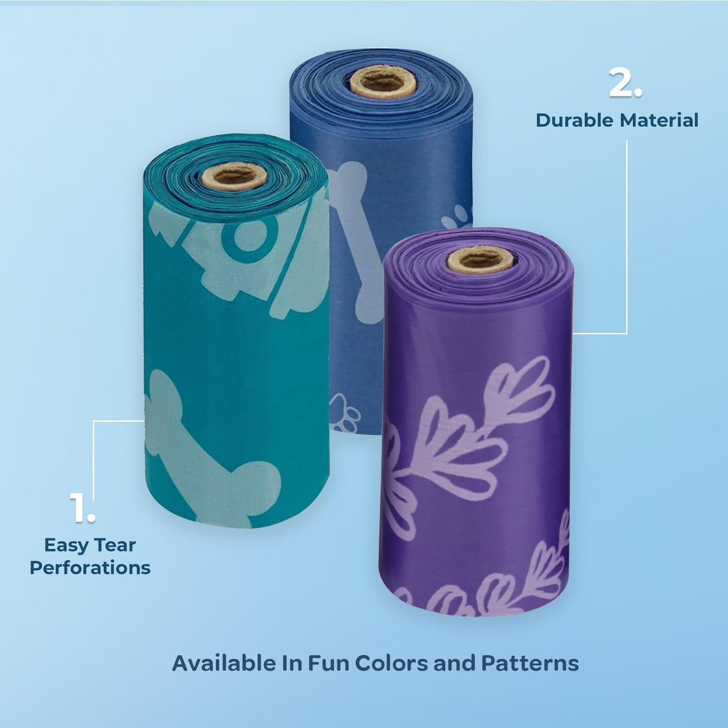 Best Pet Supplies Dog Poop Bags for Waste (150 Bags) Leak Proof, Tear Resistant