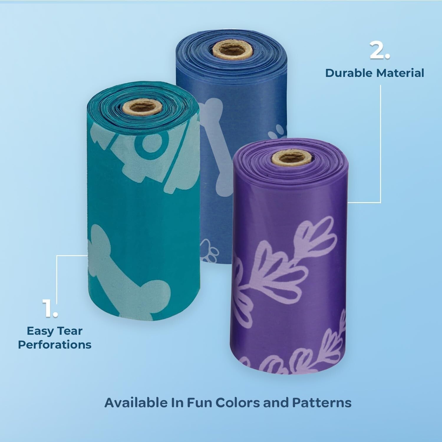 Best Pet Supplies Dog Poop Bags for Waste (150 Bags) Leak Proof, Tear Resistant