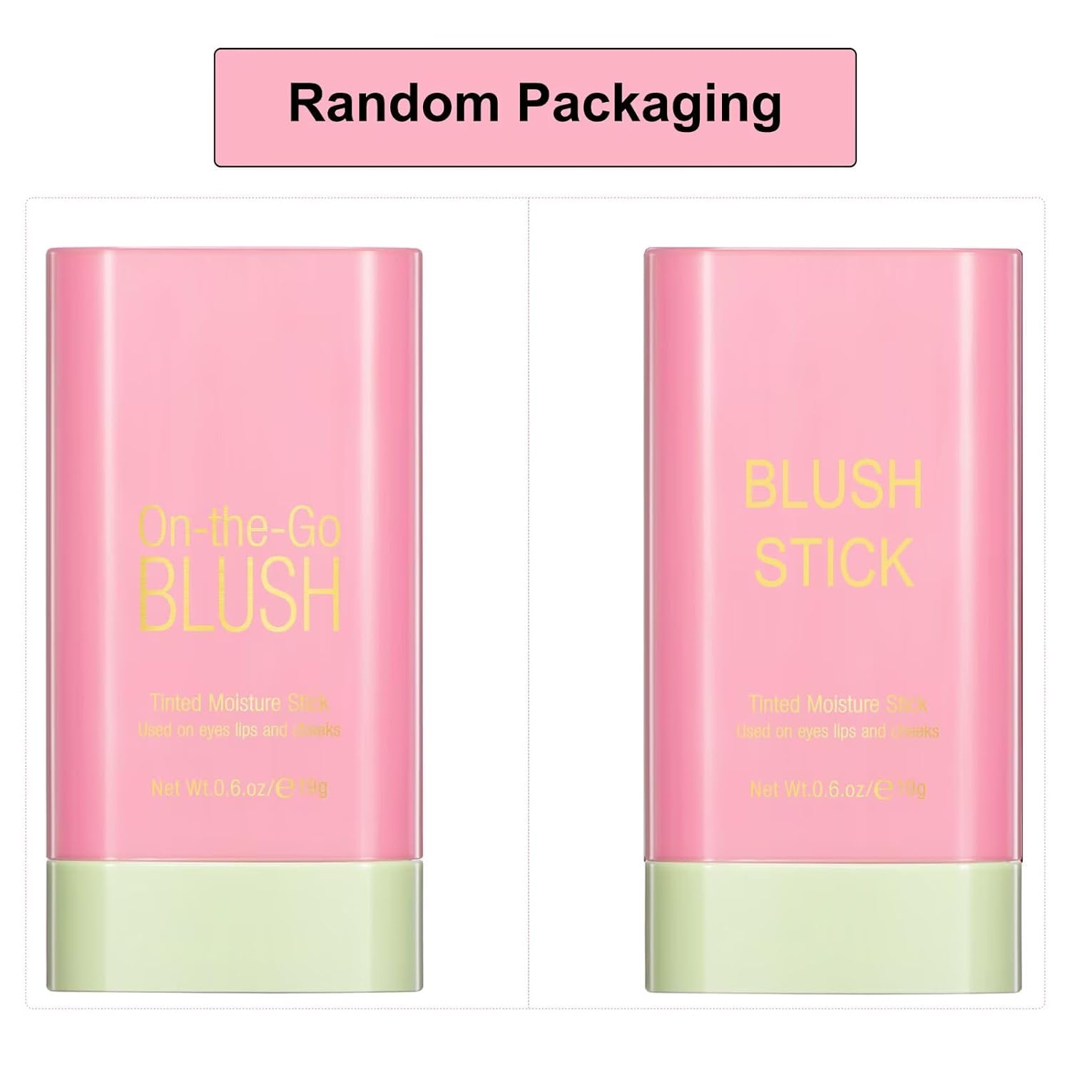 Multi-Use Makeup Blush Stick,Beauty Solid Moisturizer Stick,Waterproof Natural Nude Makeup,Tinted Solid Moisturizer Stick for Eyes Lips Cheek(1#Shy Pink)