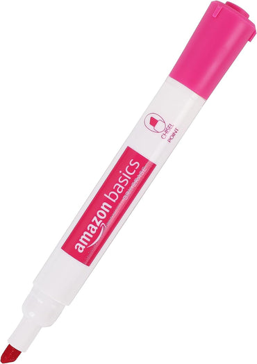 Dry Erase Markers for Whiteboards, Chisel Tip, Low-Odor, Assorted Colors, Pack of 12