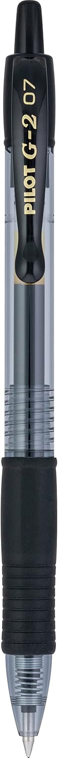 G2 Premium Gel Roller Pens .7, Fine Point Smooth Writing Pens Black, Pack of 12