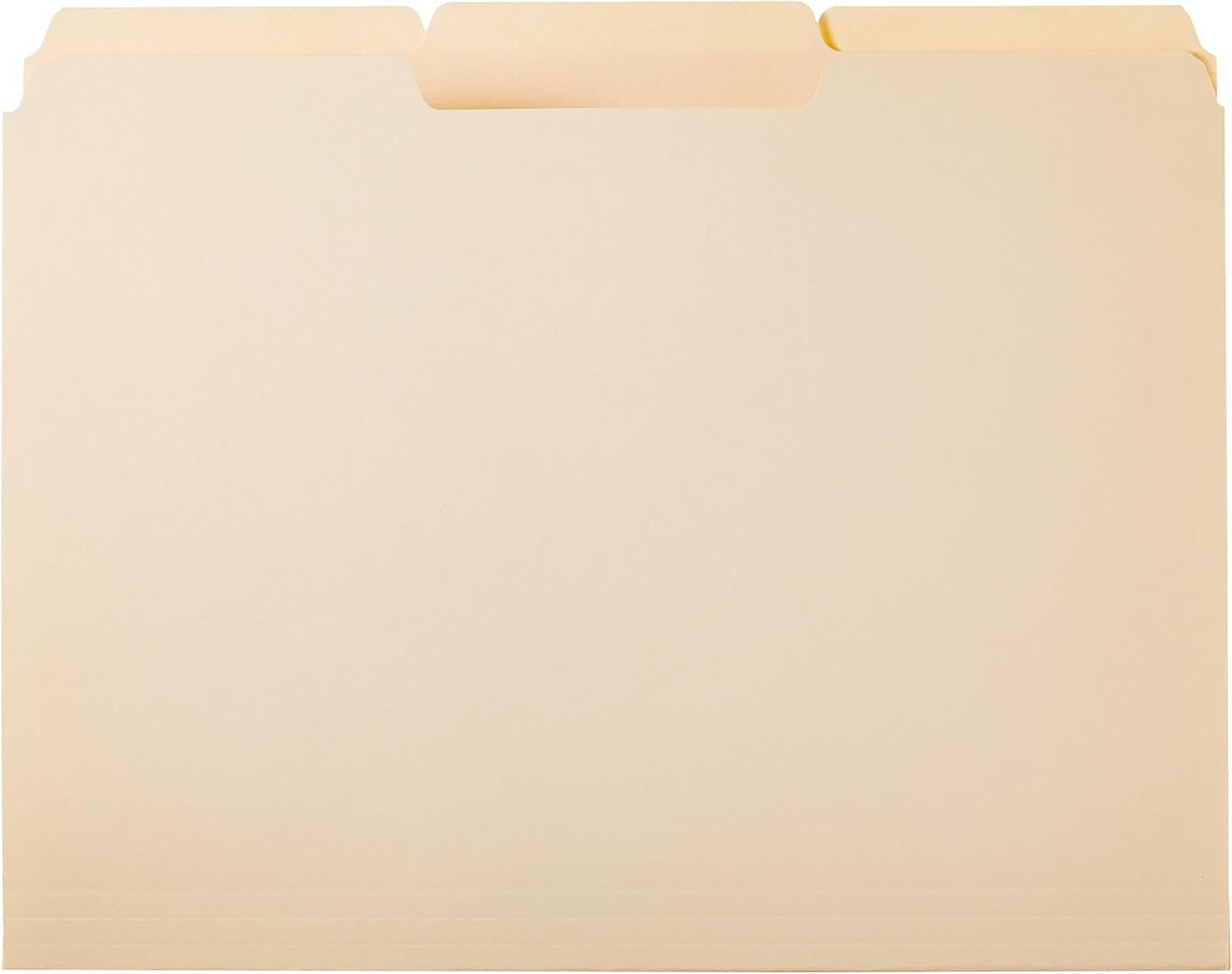 File Folders with Tabs for Filing, 1/3-Cut Tab, Assorted Positions, 8.5X11 Inches, Letter Size, Manila, Pack of 100