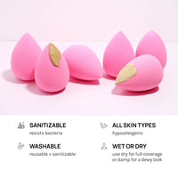 Collection Makeup Sponge Set Latex Free and High-Definition Set of 6 Makeup Wonder Blender for Powder Cream and Liquid, Super Soft Wonder Beauty Cosmetic