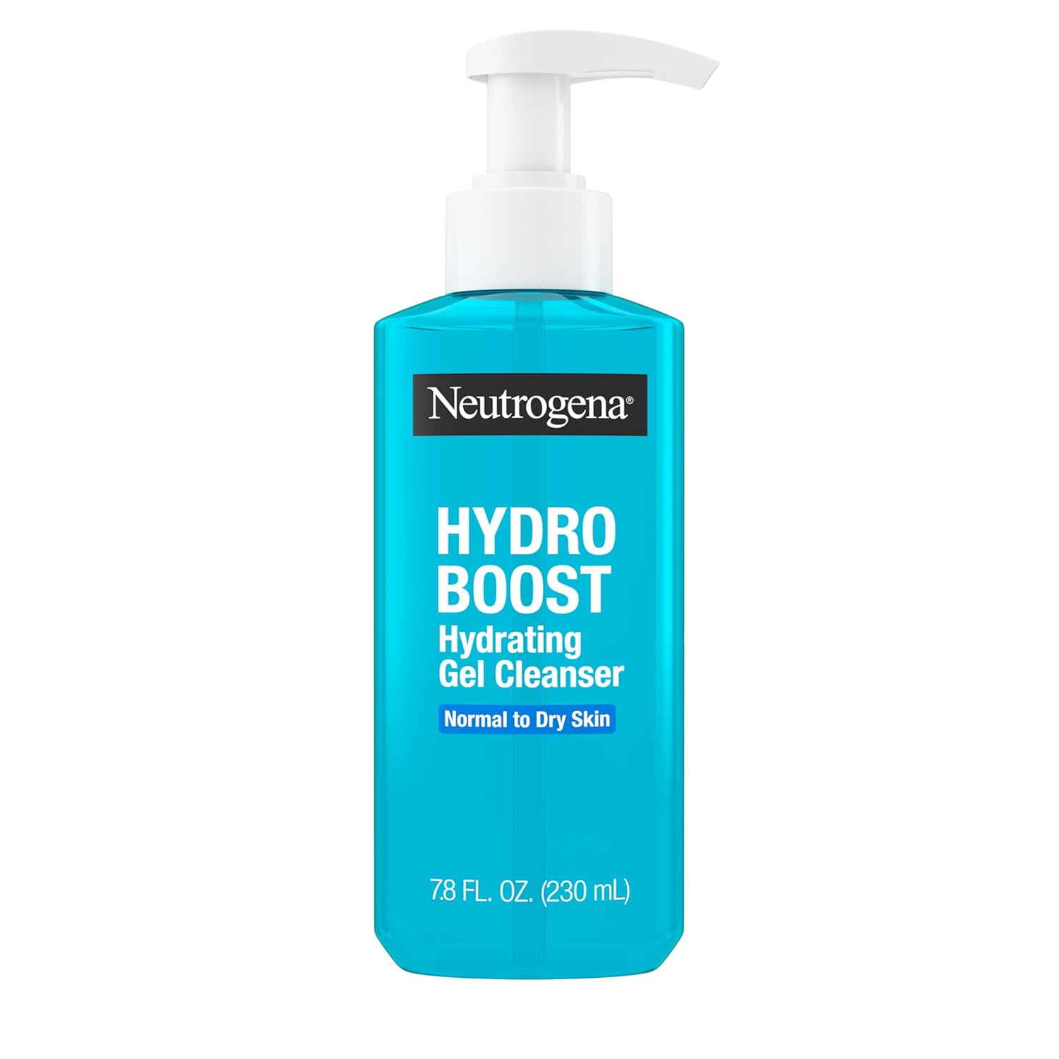 Hydro Boost Hydrating Face Wash & Makeup Remover, Gentle Facial Cleanser Gel with Hyaluronic Acid, Locks Moisture for Soft Supple Skin, Hypoallergenic, Oil-Free, Soap-Free, 7.8 Fl Oz