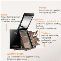 Eyebrow Powder Three-Color Eyebrow Palette Beauty Contour Eyebrow Pencil Professional Eye Makeup Eyebrow Filler1