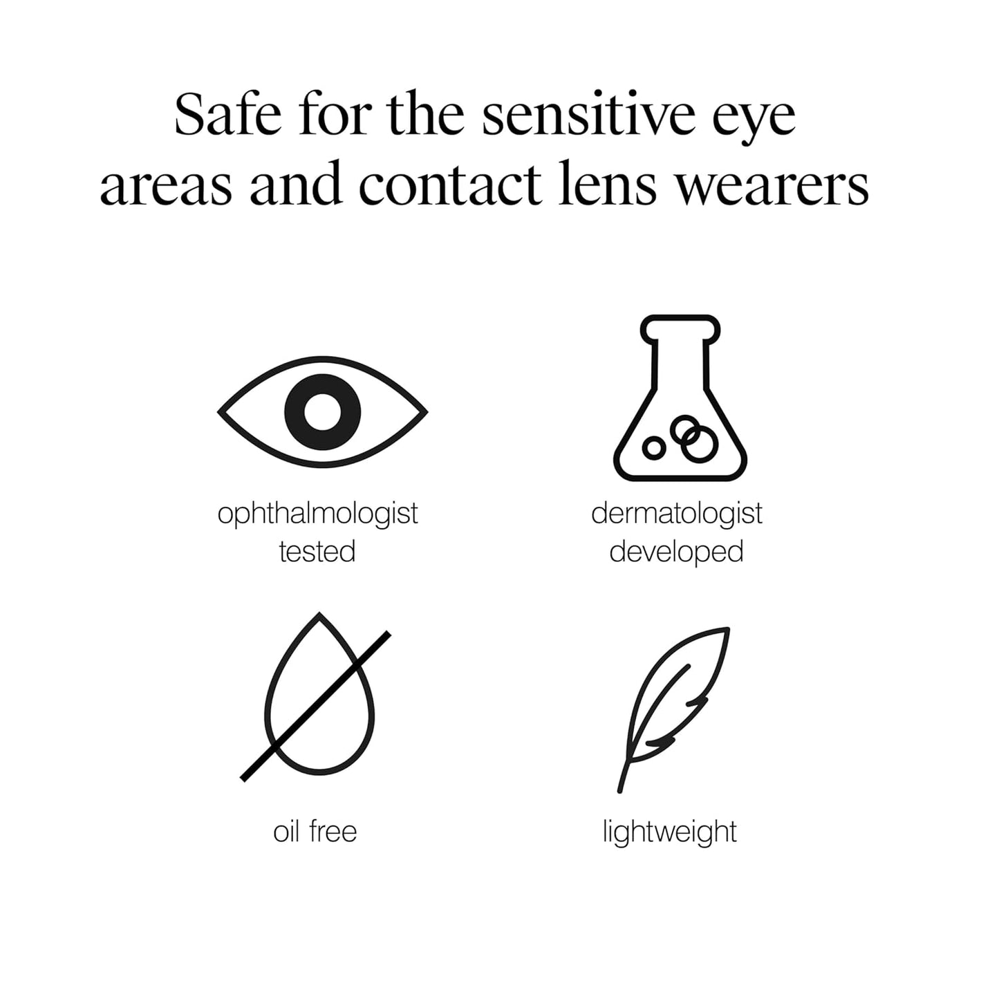 Gentle Oil-Free Eye Makeup Remover & Cleanser for Sensitive Eyes, Non-Greasy Makeup Remover, Waterproof Mascara Remover, Dermatologist & Ophthalmologist Tested, 8 Fl. Oz