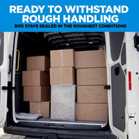 Heavy Duty Shipping Packaging Tape, 6 Rolls with Dispenser, 1.88" X 22.2 Yd, 1.5" Core, Great for Packing, Shipping & Moving, Clear (142-6)