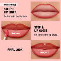 6 Matte Lip Liner with 6 Nourishing Lip Oil Lip Gloss Set, Long-Lasting and Hydrating 2 in 1 Makeup Set, Beauty Daily Cosmetics Gift for Girls