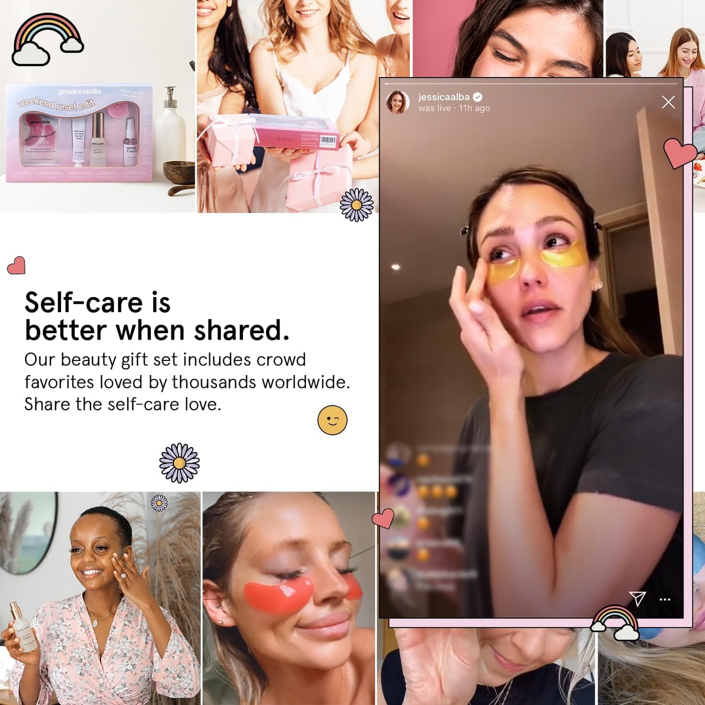 Award Winning Skin Care Set - Gifts for Women - Travel Size Toiletries with Eye Masks, Hyaluronic Acid Serum, Lip Balm & More - Bridesmaids, Birthdays, Teen Girl Gifts - Vegan Self Care