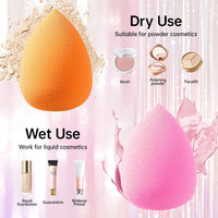 10 Pcs Perfect Makeup Sponge Set Blender Flawless for Liquid, Multi-Colored Beauty Makeup Sponges