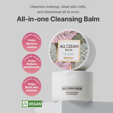 All Clean Balm 4.0Fl.Oz/120Ml - Cleansing Balm, Waterproof Makeup Remover, Face Cleanser, Oil Based Cleanser, Korean Skincare with Natural Aroma Oil, Vegan, for All Skin Types