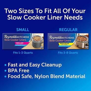 Kitchens Slow Cooker Liners, Regular (Fits 3-8 Quarts), 6 Count