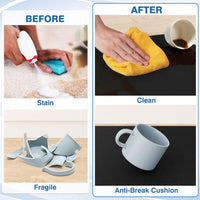 Kitchen Mats, 2PCS Kitchen Rugs, Cushioned anti Fatigue Kitchen Mats for Floor, Non-Slip Standing Desk Mat, Waterproof Kitchen Rug Set for Kitchen, Floor, Office, 17.3"X30"+17.3"X47", Black