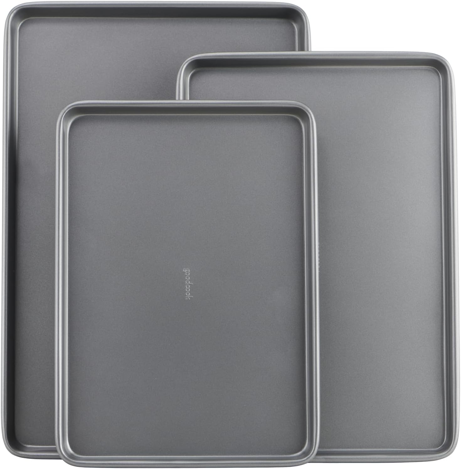 Everyday Nonstick Carbon Steel Baking Sheet Set, 3 Pack – Small 13” X 9”, Medium 15” X 10”, Large 17” X 11” – Carbon Steel Cooking Pans, Cookie Sheet Bakeware Set
