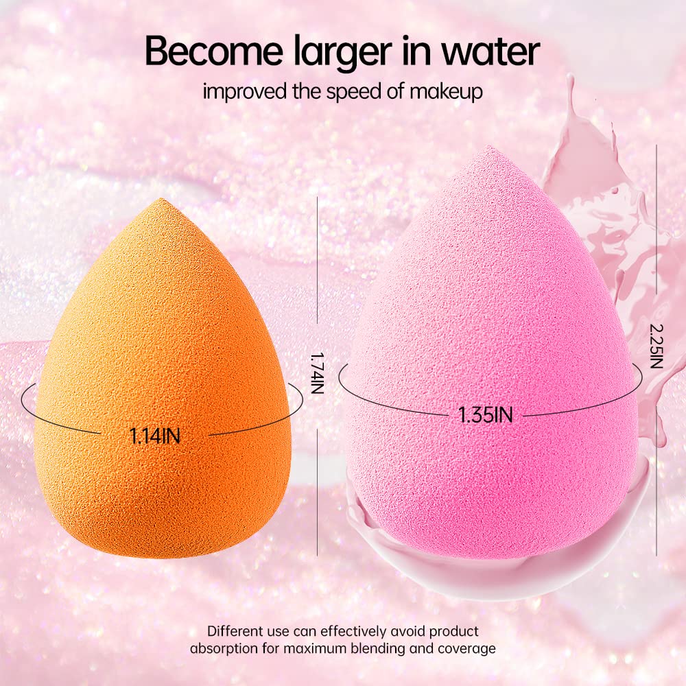 10 Pcs Perfect Makeup Sponge Set Blender Flawless for Liquid, Multi-Colored Beauty Makeup Sponges