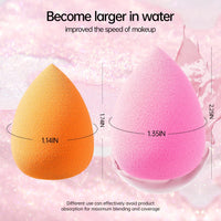 10 Pcs Perfect Makeup Sponge Set Blender Flawless for Liquid, Multi-Colored Beauty Makeup Sponges