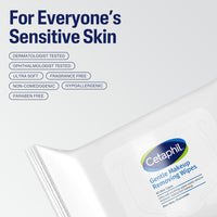 Gentle Makeup Removing Face Wipes, Daily Cleansing Facial Towelettes Gently Remove Makeup, Fragrance and Alcohol Free, 25 Count