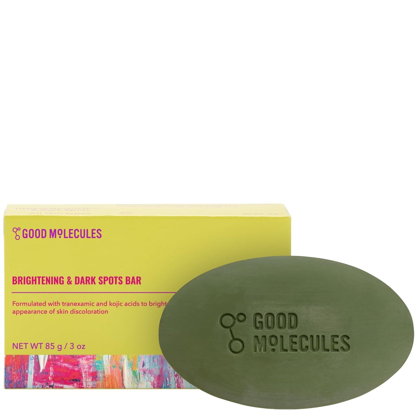 Brightening & Dark Spots Bar - Soap Free Face and Body Bar - Tranexamic, Kojic Acids and Niacinamide to Target Dark Spots - Skin Care