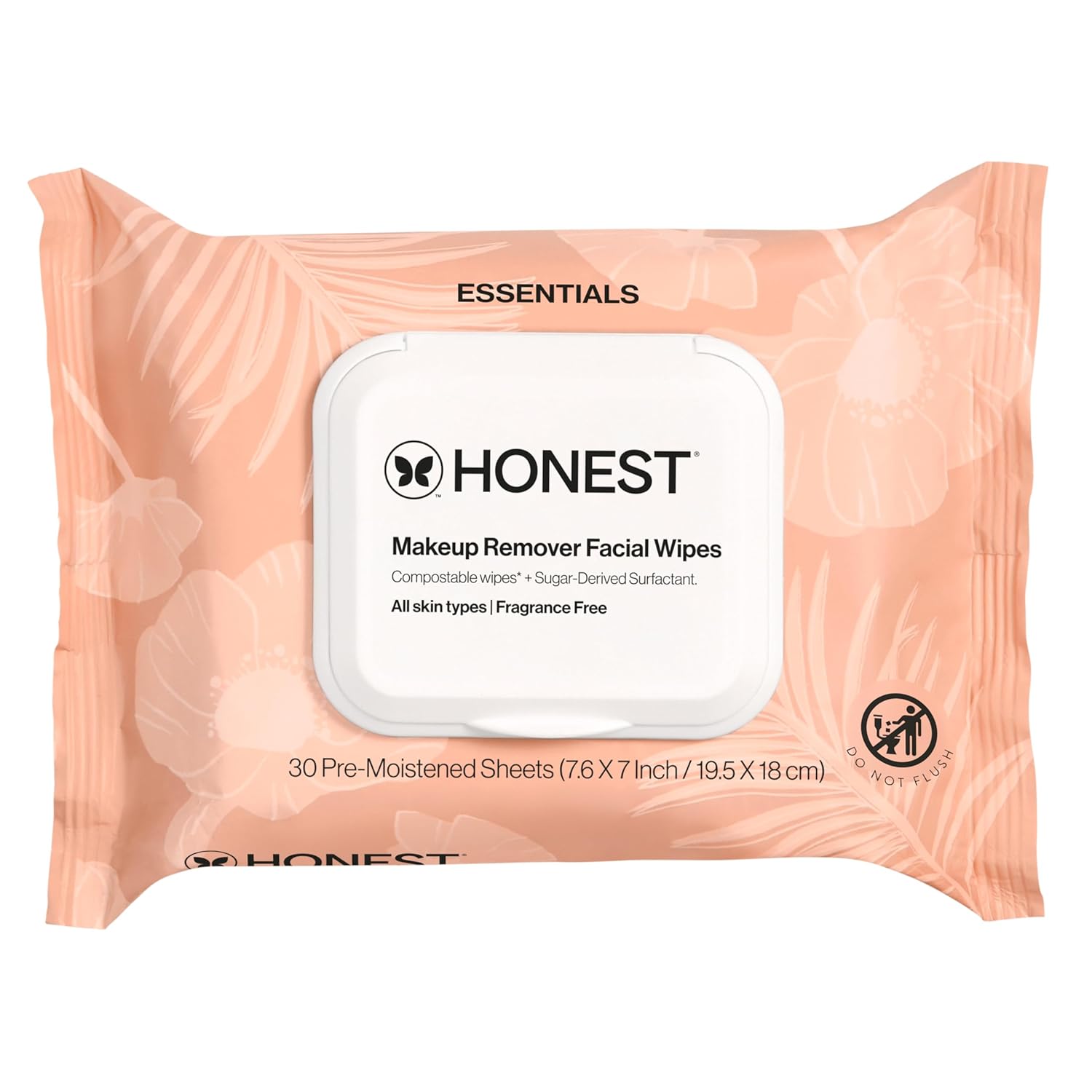 Fragrance Free Cleansing Makeup Remover Facial Wipes | Plant Based, Hypoallergenic, Gentle for Sensitive Skin | 30 Count