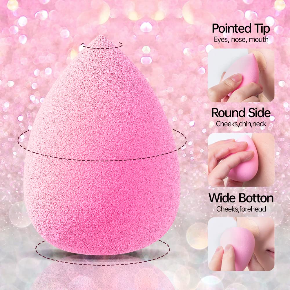 10 Pcs Perfect Makeup Sponge Set Blender Flawless for Liquid, Multi-Colored Beauty Makeup Sponges