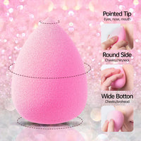 10 Pcs Perfect Makeup Sponge Set Blender Flawless for Liquid, Multi-Colored Beauty Makeup Sponges