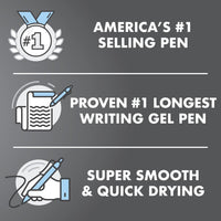 G2 Premium Gel Roller Pens .7, Fine Point Smooth Writing Pens Black, Pack of 12