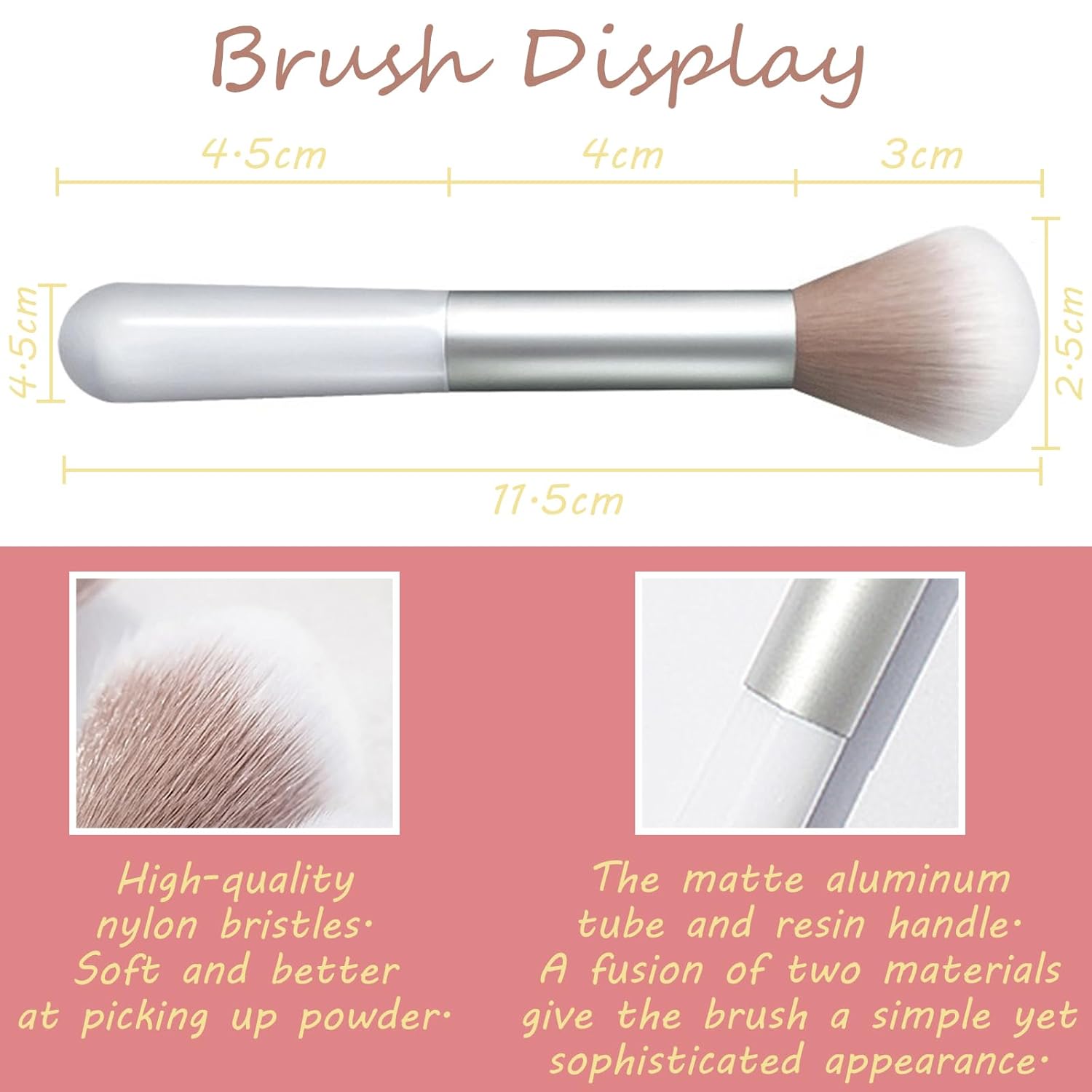 3 Color Matte Pink Blush Palette with Brush, Long Lasting Cheek Makeup, Light and Smooth Blush Powder for Face Beauty