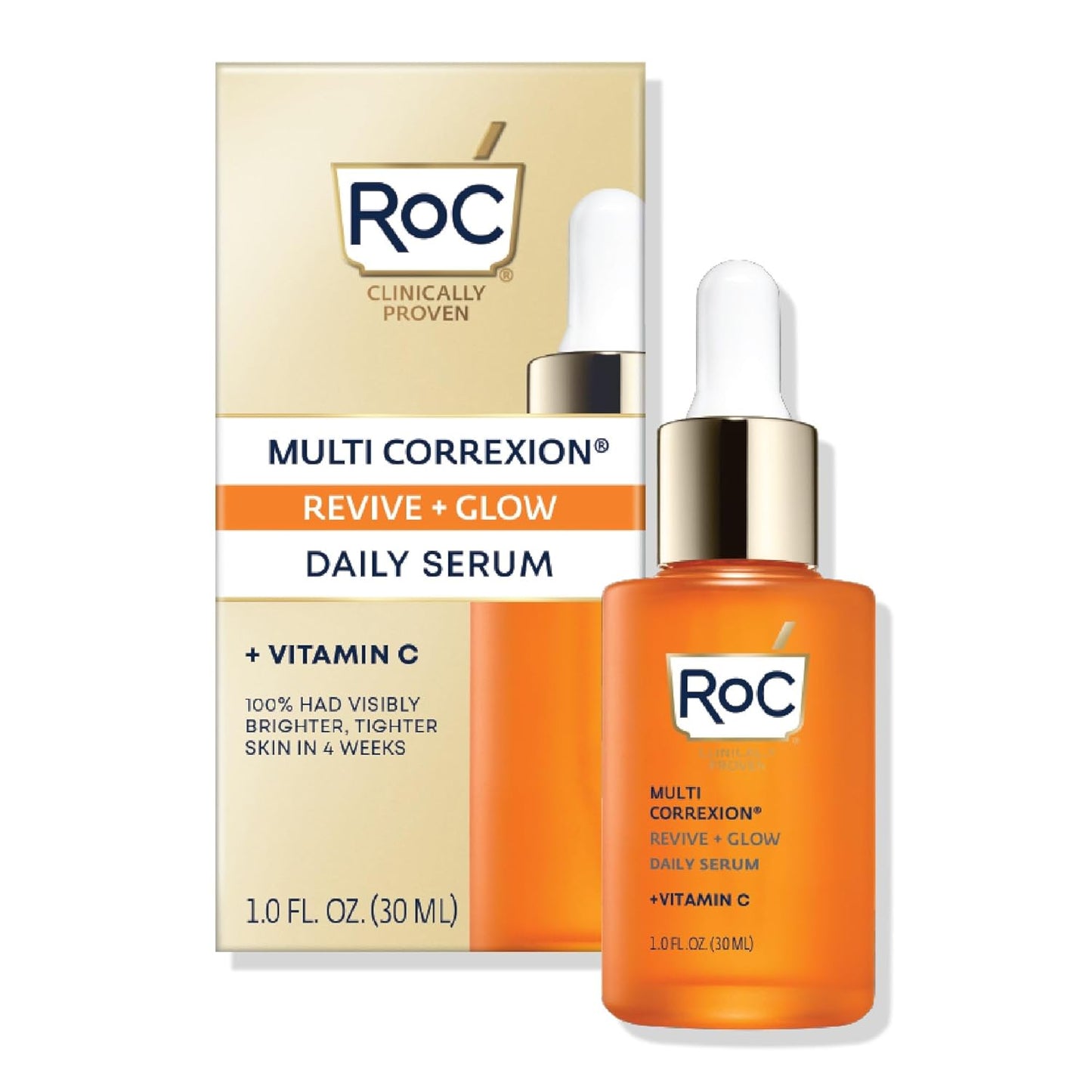 Multi Correxion Revive + Glow 10% Active Vitamin C Serum for Face, Daily Anti-Aging Wrinkle and Skin Tone Skin Care Treatment, Brightening Serum , 1 Fluid Ounce