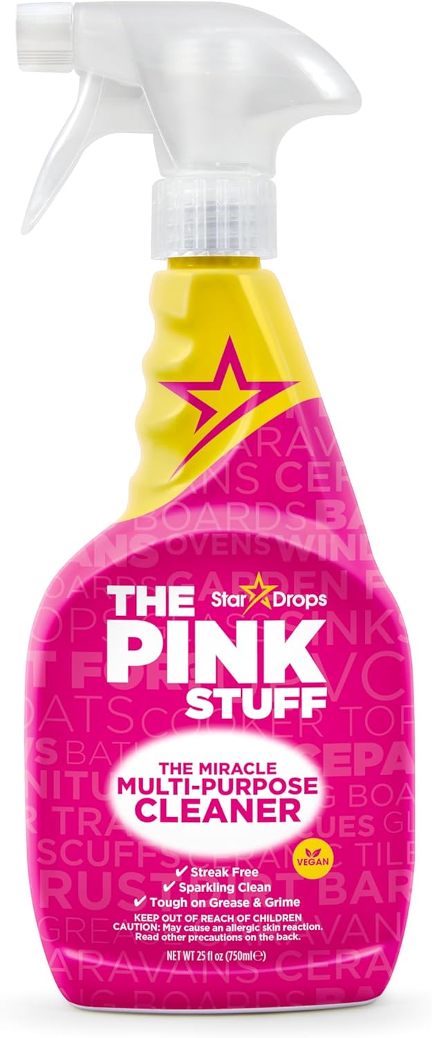 the Pink Stuff Miracle Multi-Purpose Cleaner – Removes Grease, Grime, and Stains on Kitchens, Bathrooms, Floors, and More, 25 Fl Oz
