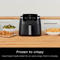 | Air Fryer | 4-In-1 Pro Air Fry, Roast, Reheat, Dehydrate | 5QT Capacity Fits up to 4Lbs of French Fries | 400F Max Temp | Nonstick Basket & Crisper Plate | 120V | Grey | AF141