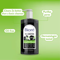 Biore Deep Pore Charcoal Face Wash, Daily Facial Cleanser for Dirt & Makeup Removal, for Oily Skin, 6.77 Oz