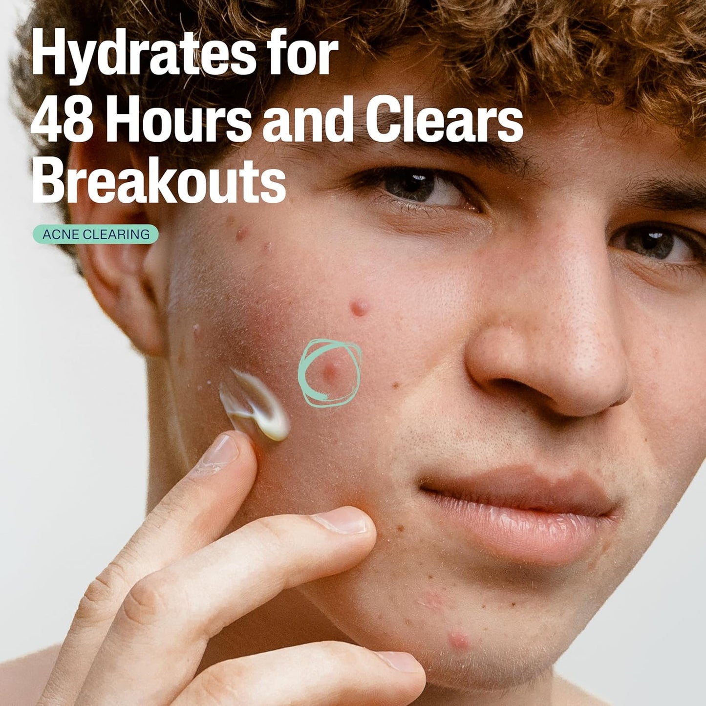 Face Moisturizer, Gentle Clear Mattifying Acne Moisturizer with 0.5% Salicylic Acid, Hydrates and Treats Sensitive Acne Prone Skin, Skin Care for Sensitive Skin, 3Oz