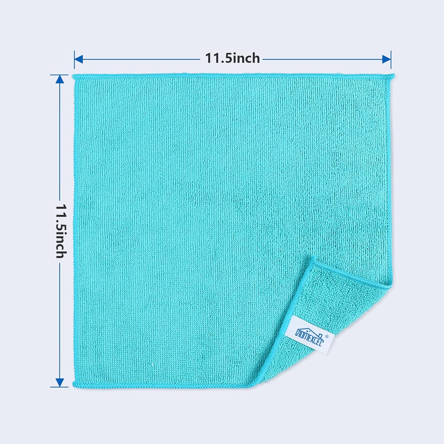 Microfiber Cleaning Cloth,12 Pack Cleaning Rags, Cleaning Towels with 4 Color Assorted, 11.5"X11.5"(Green/Blue/Yellow/Pink)