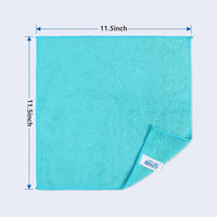 Microfiber Cleaning Cloth,12 Pack Cleaning Rags, Cleaning Towels with 4 Color Assorted, 11.5"X11.5"(Green/Blue/Yellow/Pink)