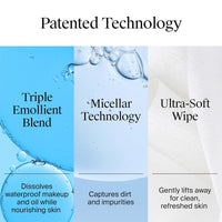 Fragrance-Free Makeup Remover Wipes, Daily Ultra-Soft Micellar Cleansing Wipes Gently Remove Oil & Waterproof Makeup, Hypoallergenic, Made with Plant-Based Cloth, 25 Ct