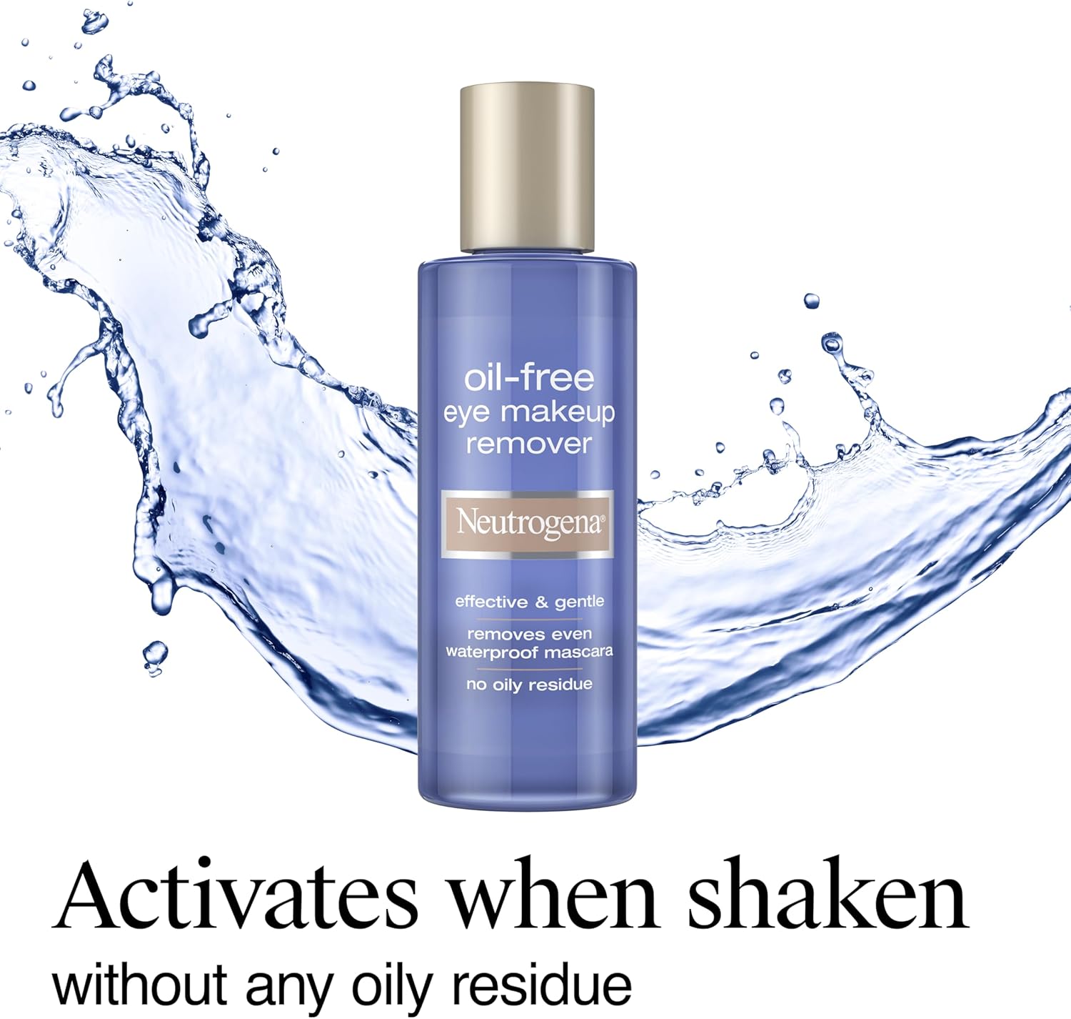 Gentle Oil-Free Eye Makeup Remover & Cleanser for Sensitive Eyes, Non-Greasy Makeup Remover, Waterproof Mascara Remover, Dermatologist & Ophthalmologist Tested, 5.5 Fl. Oz