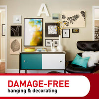 15 Lb Large Picture Hanging Strips 14 Pairs (28  Strips), Damage-Free Hanging Picture Hangers, No Tools Wall Hanger for Home Decor, White Adhesive