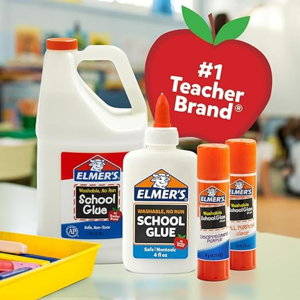 Elmer’S Disappearing Purple School Glue Sticks, Washable, 7G, 30 Count - Bulk Pack for Classrooms, 1 Teacher Brand