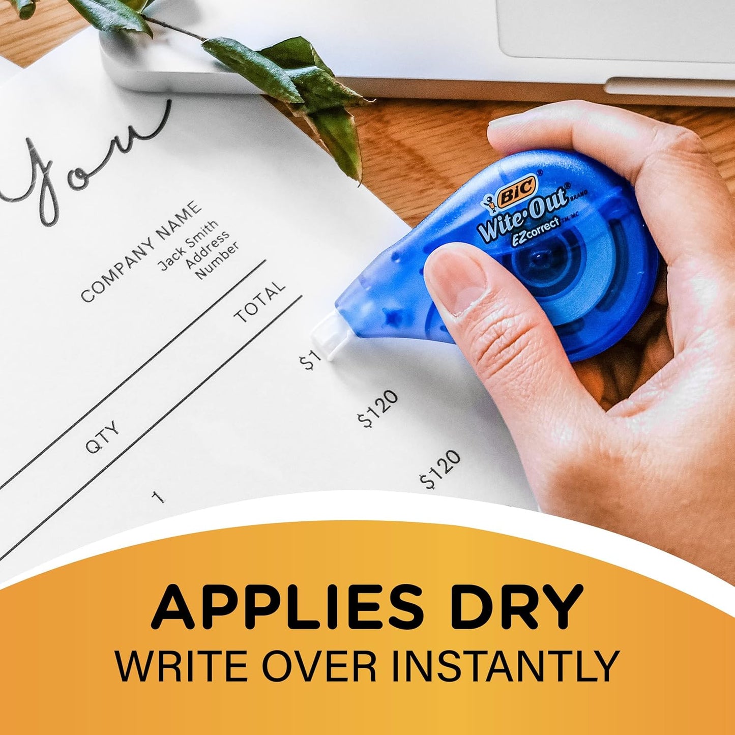 Wite-Out Brand EZ Correct Correction Tape, 19.8 Feet, 4-Count Pack of White Correction Tape, Fast, Clean and Easy to Use Tear-Resistant Tape Office or School Supplies